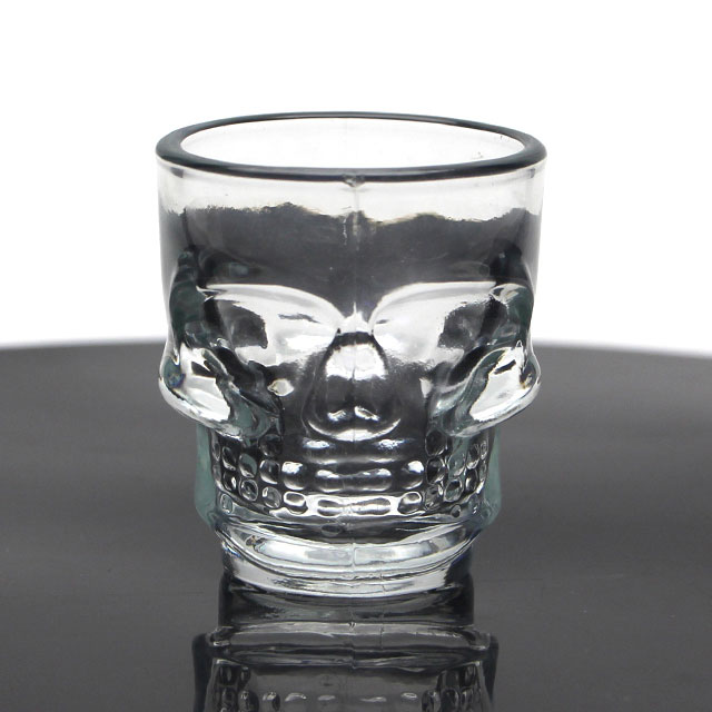 50ml premium hot sale popular tequila brandy whiskey skull shot glass 