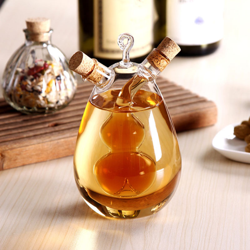2020 Special Kitchenware Oil and Vinegar Glass Bottle 2 In 1 for kitchenware
